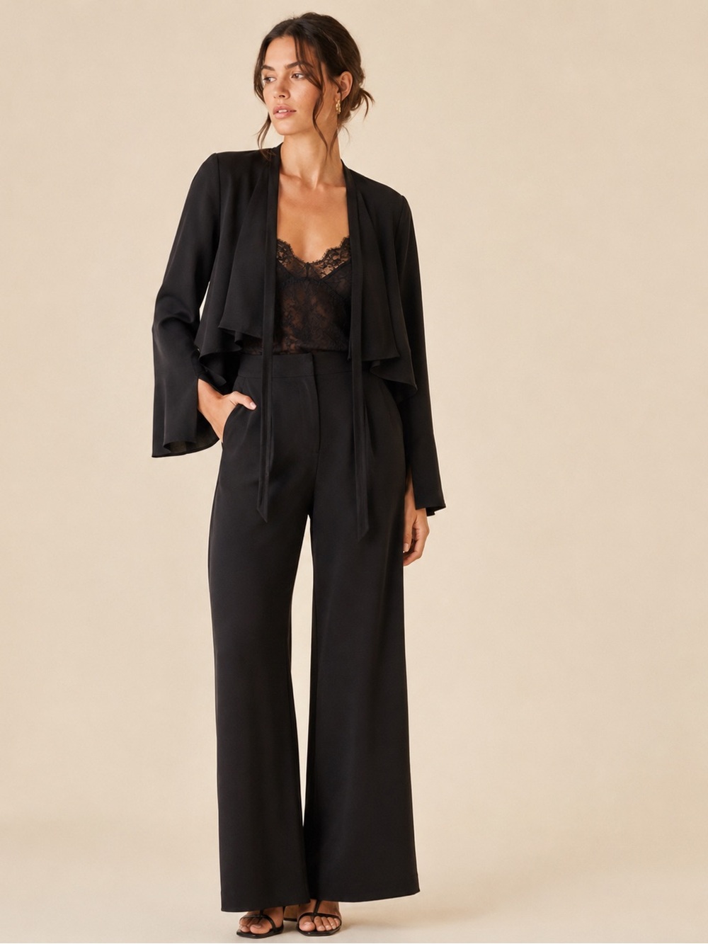 Zara Open Front Ties Cardigan